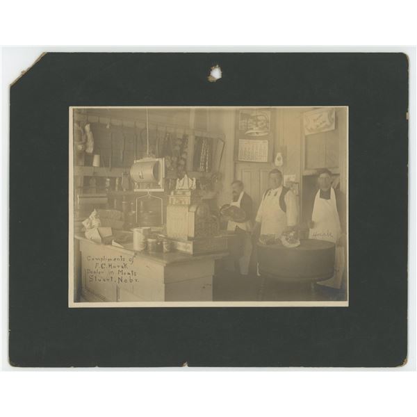 F.C. Horak Nebraska Butcher Shop Photo