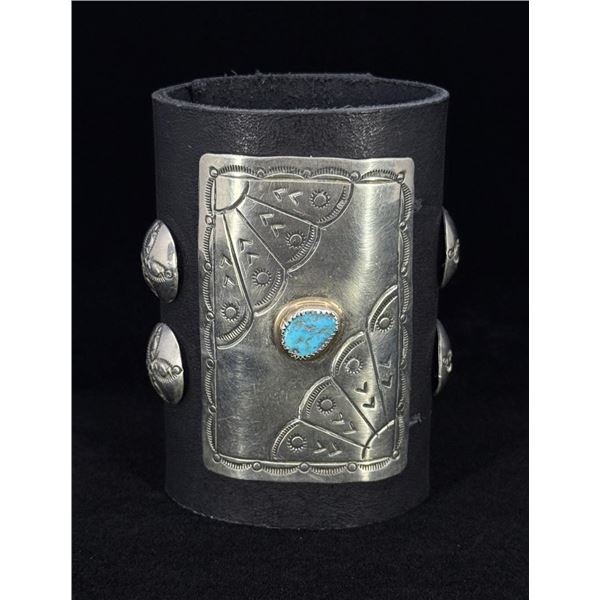 Navajo Sterling Turquoise Ketoh Bow Guard
