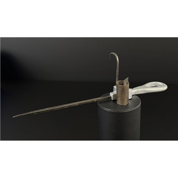 Cast Aluminum and Steel Miners Candlestick