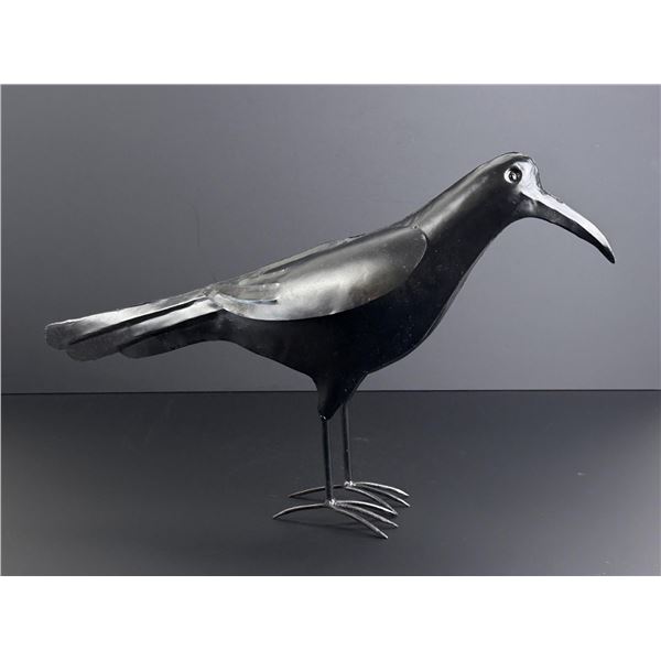 Decorative Tin Metal Garden Raven