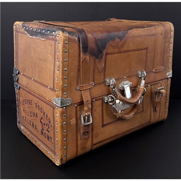 George Booker Helena Montana Pioneer Masonic Trunk
