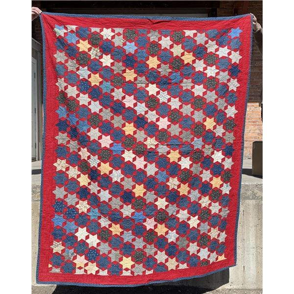 1890s Star Attraction Applique Quilt