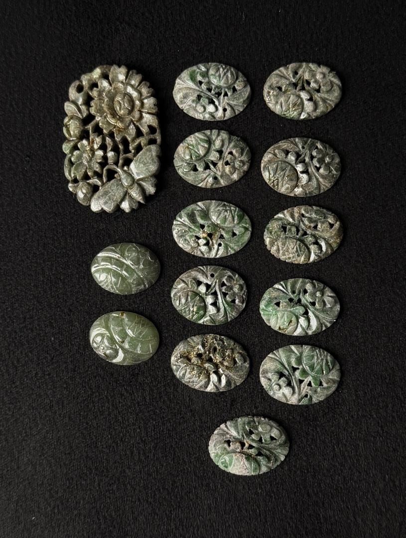 Collection of Chinese Carved Jade Panels