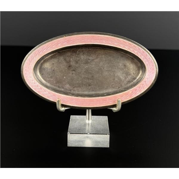 Foster & Bailey Guilloche Enamel Sterling Tray