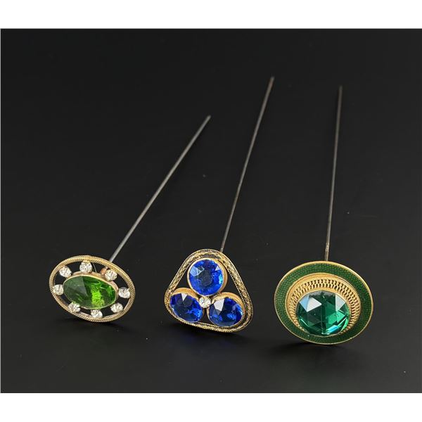 Victorian Paste Hat Pins