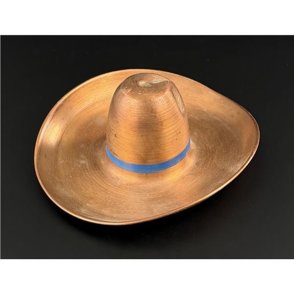 Copper Trading Post Cowboy Hat Ashtray