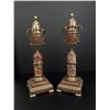 Image 1 : French Rouge Marble Bronze Cassolettes