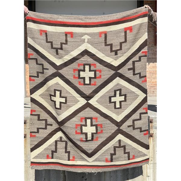 Navajo Indian Ganado Spider Woman Transitional Rug