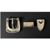 Image 2 : Sterling Silver 14k Gold Ranger Belt Buckle Set