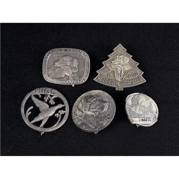 Sterling Silver Retriever Dog Club Pins