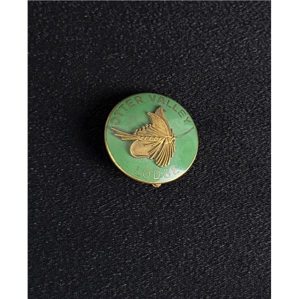 Otter Valley Lodge Enamel Fly Fishing Pin