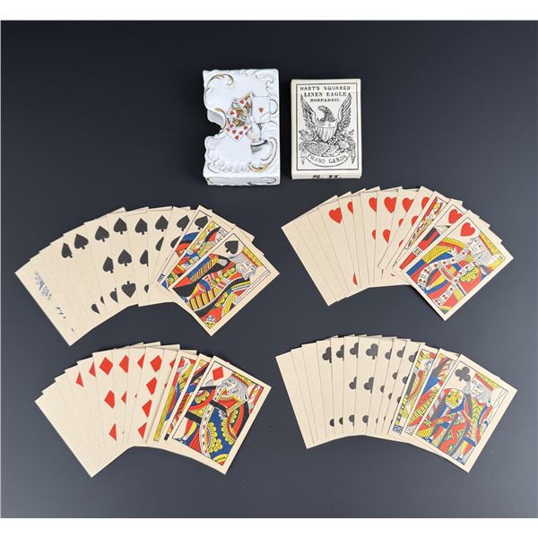 Dresden Germany Porcelain Playing Card Holder