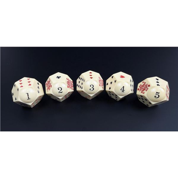Collection of Antique Gambling Poker Dice