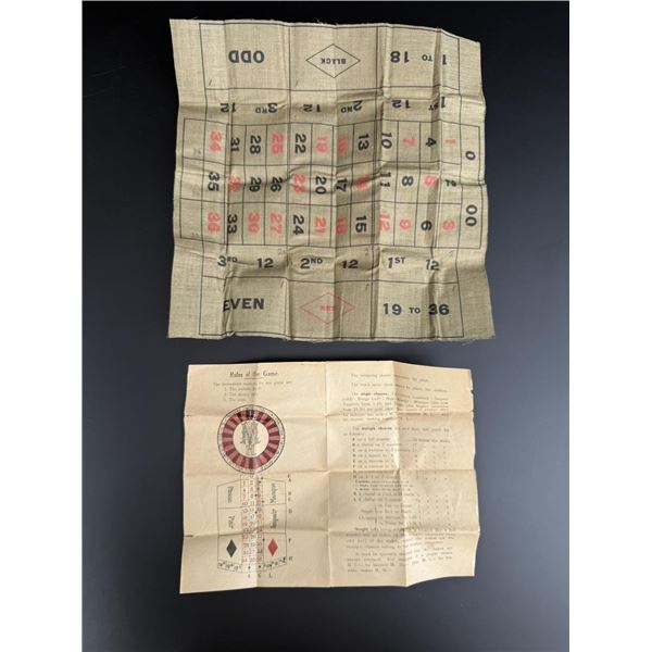 Antique Folk Art Travel Roulette Game