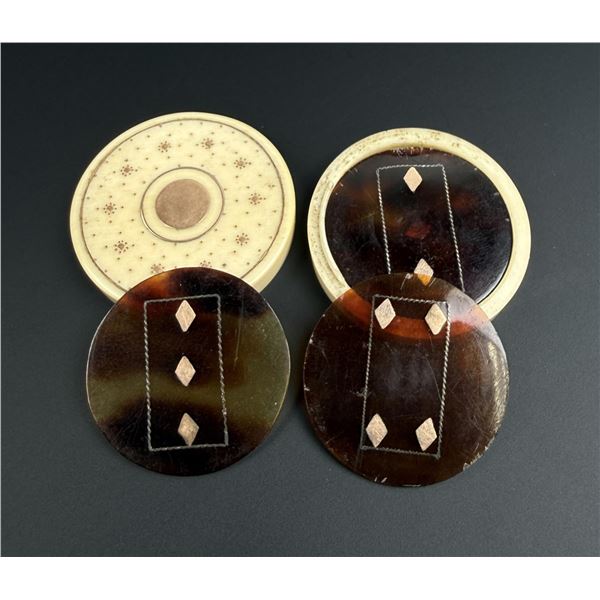 Georgian Whist Gaming Counter Case and Markers