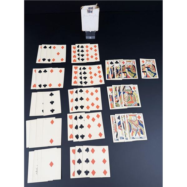 Green Herringbone Playing Card Deck