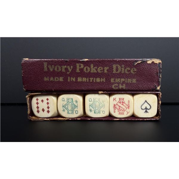 British Empire of China Ivory Poker Dice