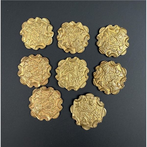 Georgian Rolled Gold Plate Gaming Tokens