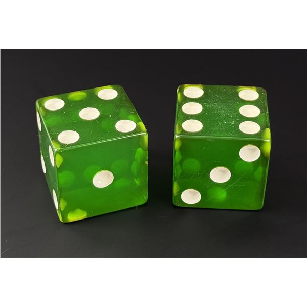 Oversize Green Lucite Dice