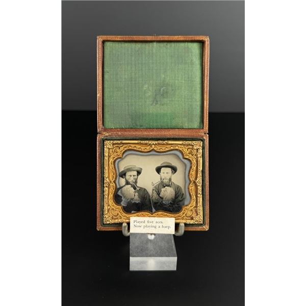 California Miners Gambling Ambrotype Photo