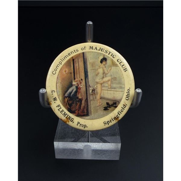 Majestic Club Risque Peep Hole Advertising Mirror