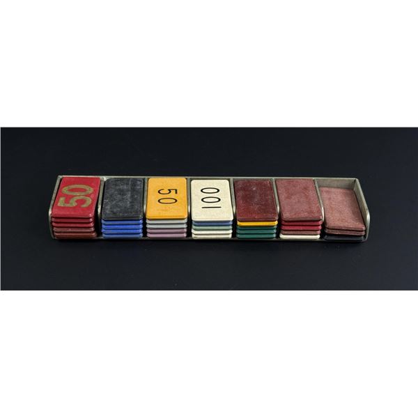 Antique Clay Gambling Chips Plaques