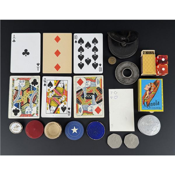 Collection of Assorted Antique Gambling Items