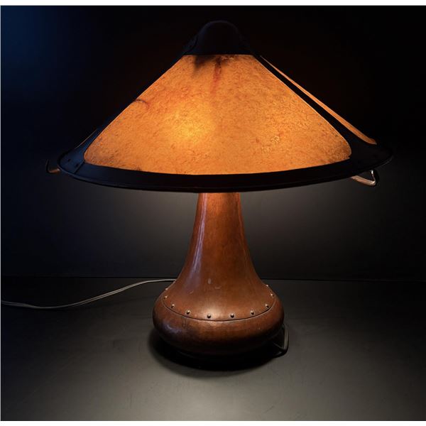 Arts and Crafts Dirk Van Erp Copper Mica Lamp