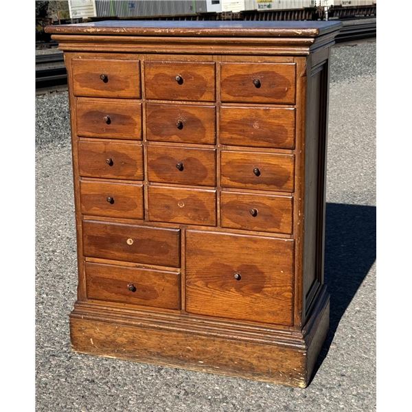 19th Century New England Pine Apothecary Cabinet