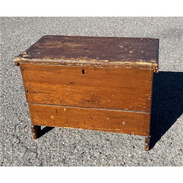 18th Century Miniature Pine Blanket Chest