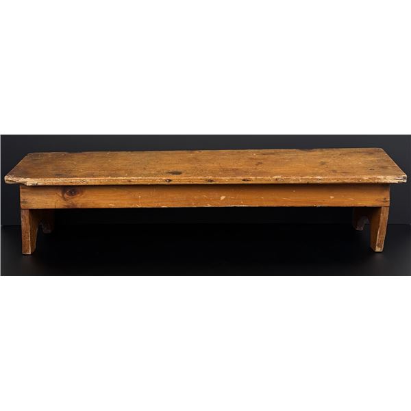 19th Century Pine Farm Country Miniature Bench