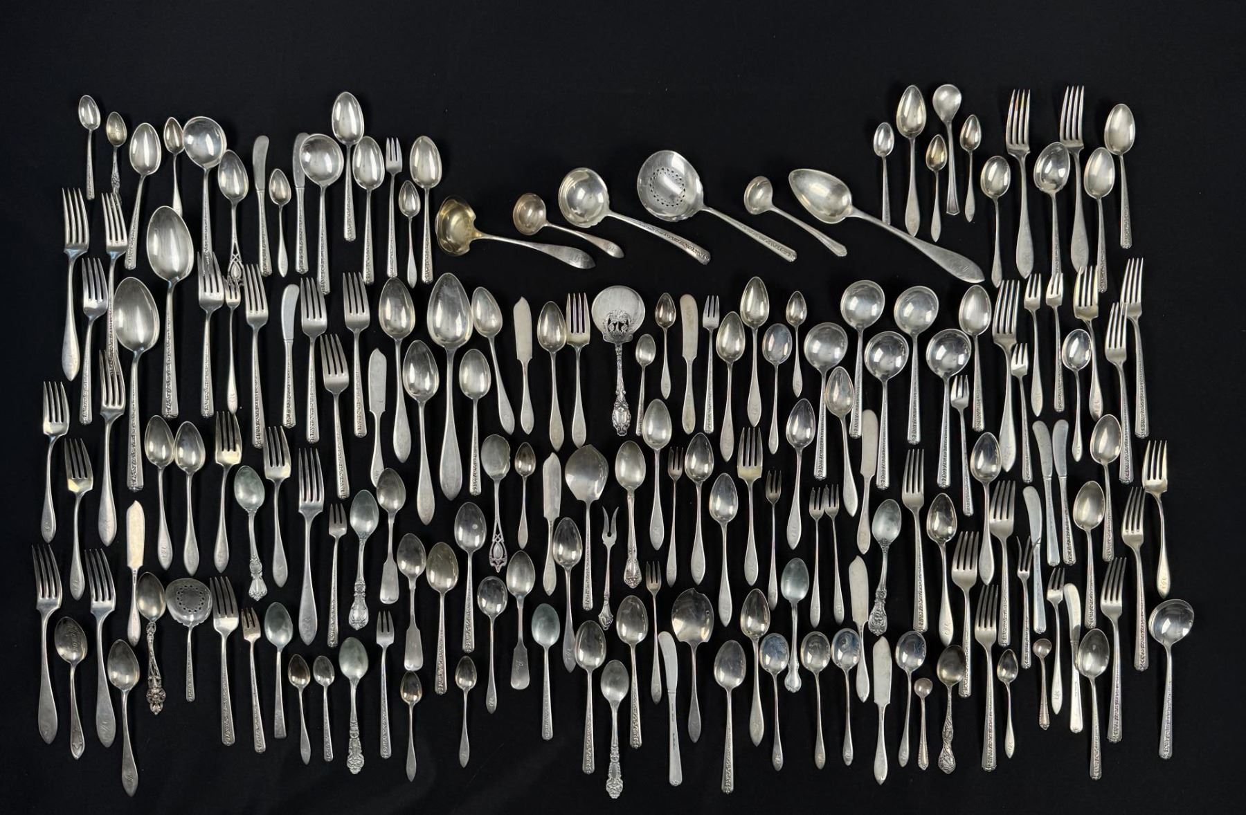 Large Collection of Sterling Silver Flatware