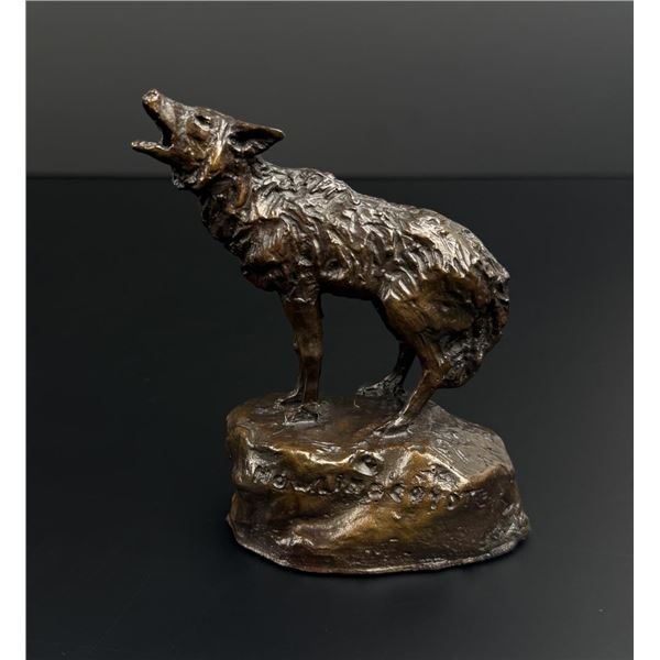Bob Scriver Montana Howling Coyote Bronze