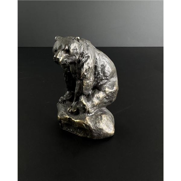 Philip R Goodwin Seated Bear Bronze