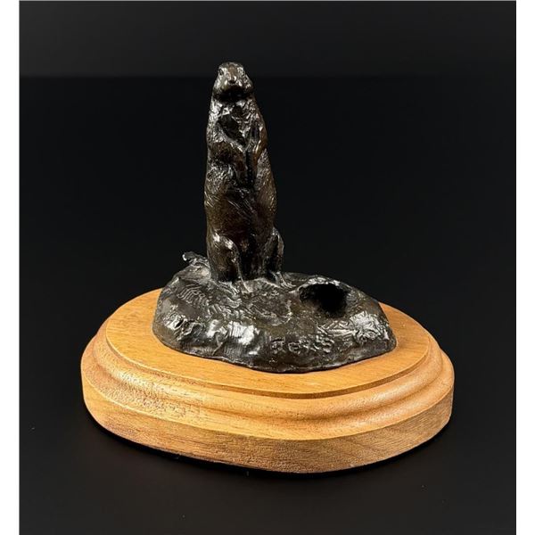 Bob Scriver Montana Rex's Gopher Bronze