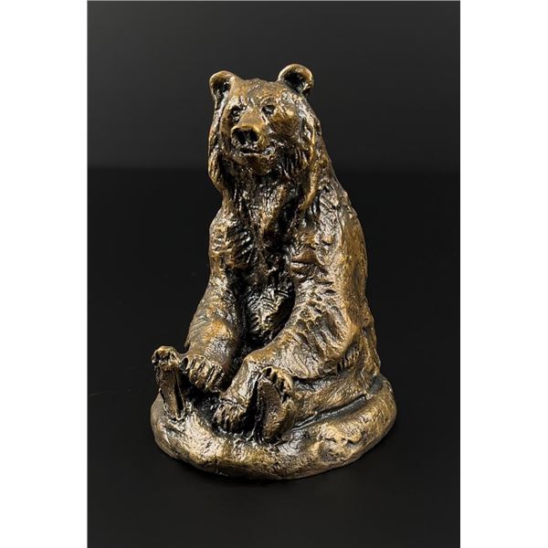 Charles M Russell Montana Sitting Bear Bronze