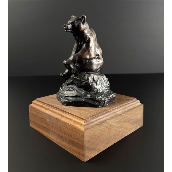 Charles M Russell Montana Berry Eater Bear Bronze
