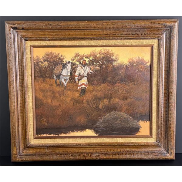 Marvin Enes On the Trapline Painting