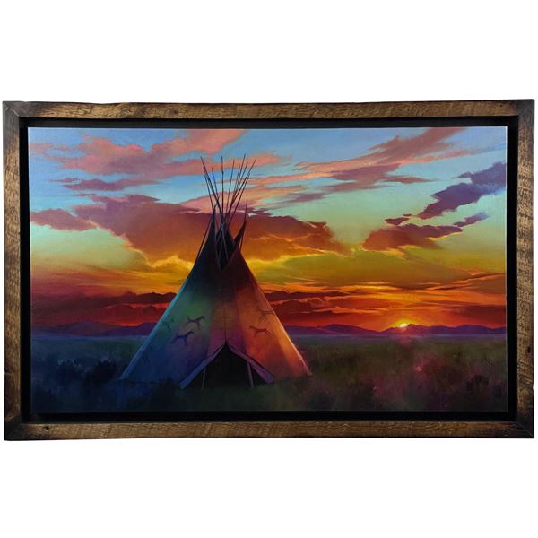 Colt Idol Many Horse Sundown Painting