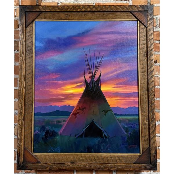 Colt Idol Wild Horse Sundown Painting