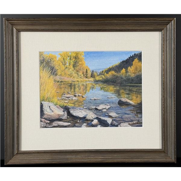 Jessica Bryant Idaho River Watercolor Painting