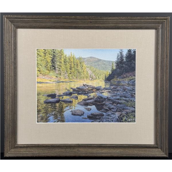 Jessica Bryant Idaho River Watercolor Painting