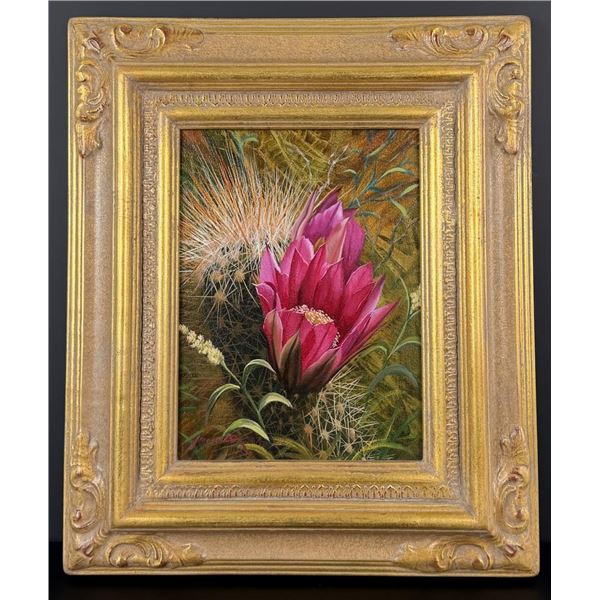 John Cox Cactus Flower Painting