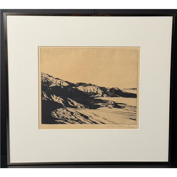 Carl Oscar Borg Cliffs of Chelly Etching