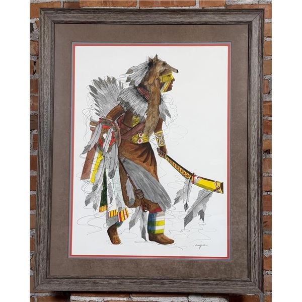 Sauvel Pahkick Indian Warrior Painting