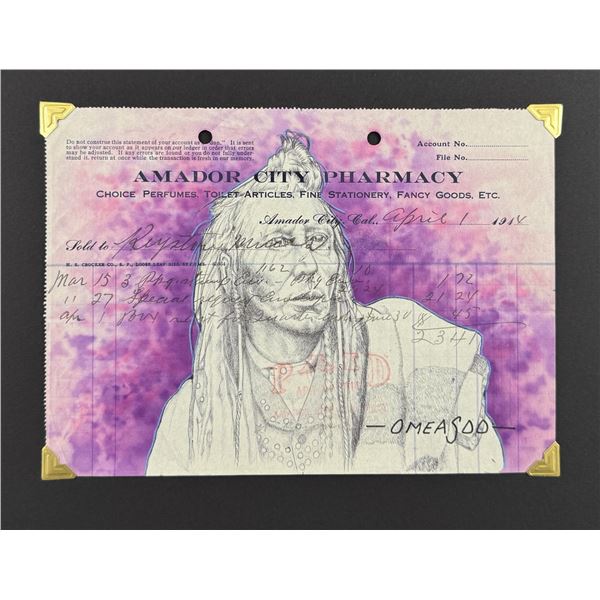 Lyle Omeasoo Blackfeet Montana Ledger Painting