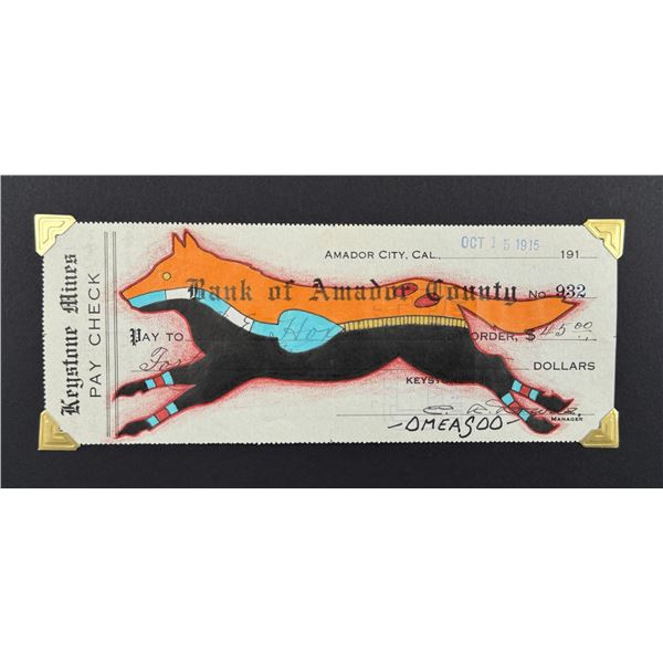 Lyle Omeasoo Blackfeet Montana Ledger Painting