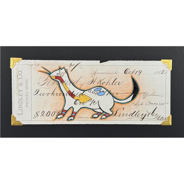 Lyle Omeasoo Blackfeet Montana Ledger Painting