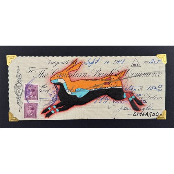 Lyle Omeasoo Blackfeet Montana Ledger Painting