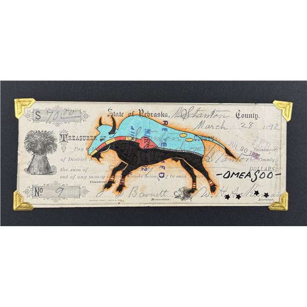 Lyle Omeasoo Blackfeet Montana Ledger Painting